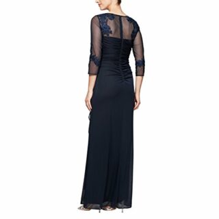 Alex Evenings A-Linie Kleid, Maxikleid, Blau