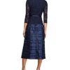 Alex Evenings A-Linie Kleid mit Bindegürtel, Blau