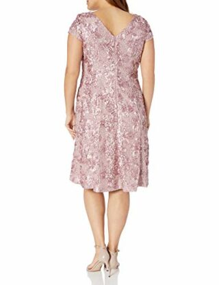 Alex Evenings A-Linien Kleid in Übergröße mit Blumen, Pink
