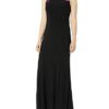 Alex Evenings Abendkleid, Maxikleid, Strickdetails, Schwarz