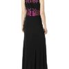 Alex Evenings Abendkleid, Maxikleid, Strickdetails, Schwarz
