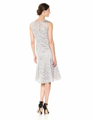 Alex Evenings Ausgestelltes Kleid in Midi-Länge, Weiß