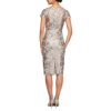 Alex Evenings Besticktes Kleid in Midi-Länge, Beige