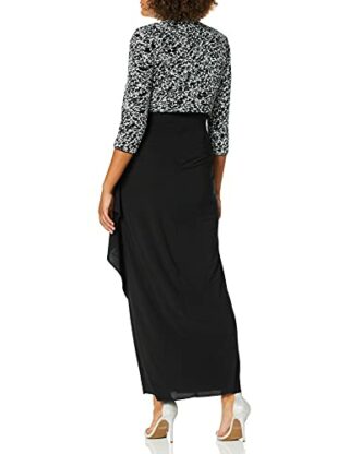 Alex Evenings Empire-Taillenkleid mit Rock und Jacke, Schwarz
