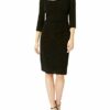 Alex Evenings Kurzes Cocktailkleid aus Crepe, Schwarz