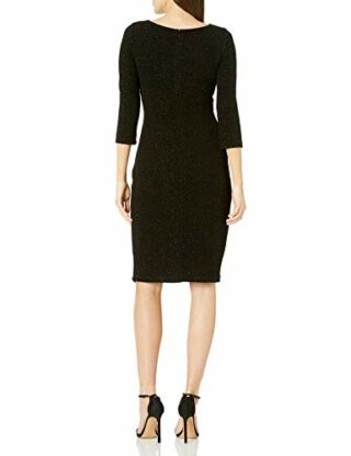 Alex Evenings Kurzes Cocktailkleid aus Crepe, Schwarz