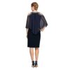 Alex Evenings Kurzes Popover-Kleid, schulterfreies Etuikleid, Blau