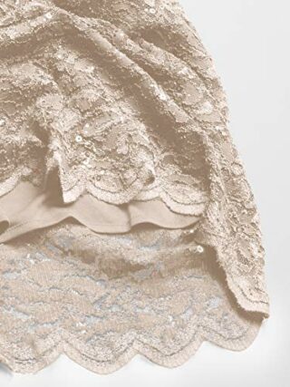 Alex Evenings Kurzes Spitzenkleid in Übergröße, Beige