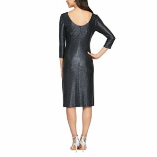 Alex Evenings Kurzes Tunikakleid mit Twist-Front, Blau