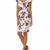 Alex Evenings Kurzes, schulterfreies Cocktailkleid aus Crepe, Bunt