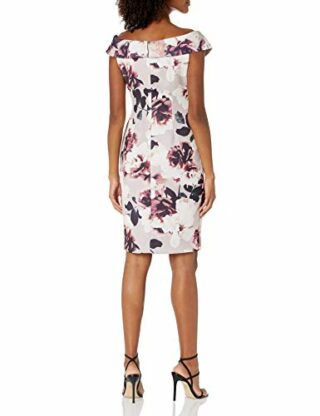 Alex Evenings Kurzes, schulterfreies Cocktailkleid aus Crepe, Bunt