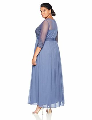 Alex Evenings Langärmliges Strickkleid in Übergröße, Lila