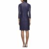 Alex Evenings Lange Jacke mit Spitzenkleid, Lila