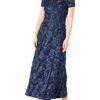 Alex Evenings Langes A-Linien-Blumenkleid, Pink
