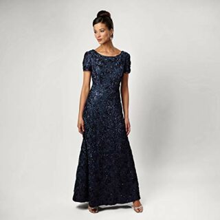 Alex Evenings Langes A-Linien-Blumenkleid, Pink