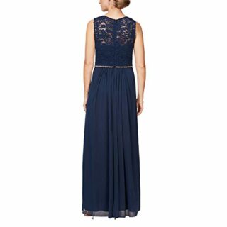 Alex Evenings Langes A-Linien-Kleid, Ärmellos, Blau