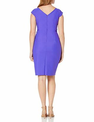 Alex Evenings Langes A-Linien Kleid mit Wasserfallausschnitt, Lila