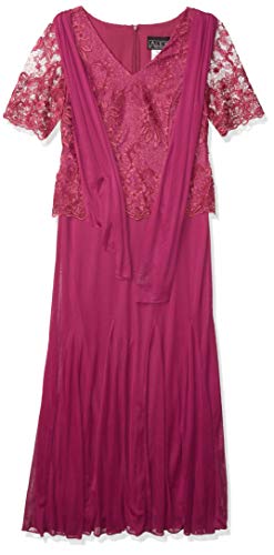 Alex Evenings Langes Kleid mit Flügelärmeln, Pink