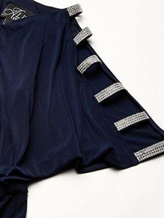 Alex Evenings Langes Kleid mit Knoten, Blau