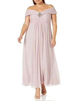 Alex Evenings Langes Kleid mit Plissee in Übergröße, Pink