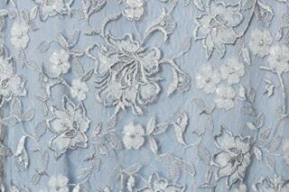 Alex Evenings Langes Kleid mit Schal, Blau