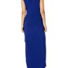 Alex Evenings Langes Rüschen-Kleid mit Herzausschnitt, Blau