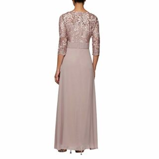 Alex Evenings Langes Spitzenkleid in A-Linie, Pink