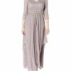 Alex Evenings Langes Spitzenkleid mit Empire-Taille, Pink