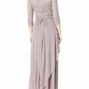 Alex Evenings Langes Spitzenkleid mit Empire-Taille, Pink