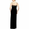 Alex Evenings Langes Strickkleid mit Schal, Schwarz