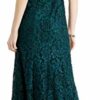 Alex Evenings Langes Strickkleid mit Schlüsselloch-Ausschnitt, Grün