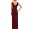 Alex Evenings Long Dress with Knot Front Detail Kleid, Lila