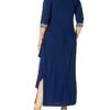 Alex Evenings Plus Size A-Linien-Kleid, Blau