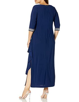 Alex Evenings Plus Size A-Linien-Kleid, Blau