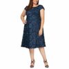 Alex Evenings Plus Size A-Linien Kleid mit Blumen, Pink