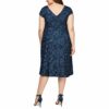 Alex Evenings Plus Size A-Linien Kleid mit Blumen, Pink
