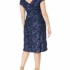 Alex Evenings Plus Size A-Linien Kleid mit Blumen, Pink