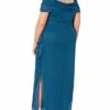 Alex Evenings Plus Size Cold-Shoulder-Kleid, Blau