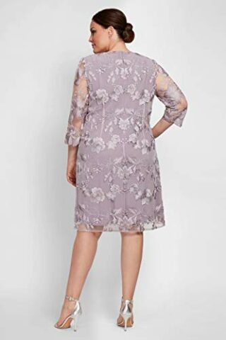 Alex Evenings Plus Size Midi-Etuikleid mit Jacke, Pink