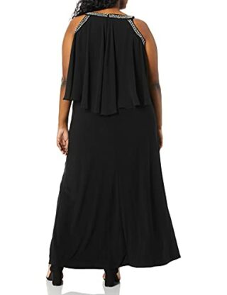 Alex Evenings Popover-Kleid mit offener Schulter Plus Size, Schwarz