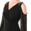 Alex Evenings Popover-Kleid mit offener Schultern, Schwarz