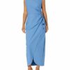 Alex Evenings Rüschenkleid mit Cascade-Rüschenrock, Blau