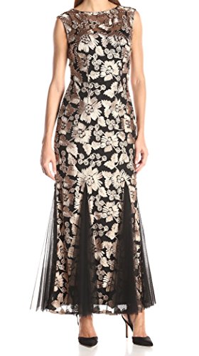 Alex Evenings Strickkleid mit Blumenmuster, Schwarz