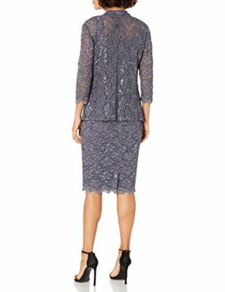 Alex Evenings Tee-Langes Abendkleid mit Jacke, Blau