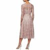 Alex Evenings Teelanges A-Linien Kleid, Bestickt, Pink