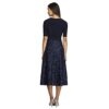 Alex Evenings Teelanges Abendkleid mit Blumendetails, Blau