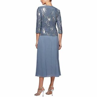 Alex Evenings Teelanges Abendkleid mit Jacke, Blau