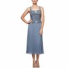 Alex Evenings Teelanges Abendkleid mit Jacke, Blau