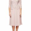 Alex Evenings Teelanges Abendkleid mit Paillettenmuster, Pink