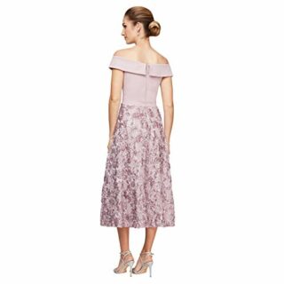 Alex Evenings Teelanges Kleid mit Blumendetails, Pink